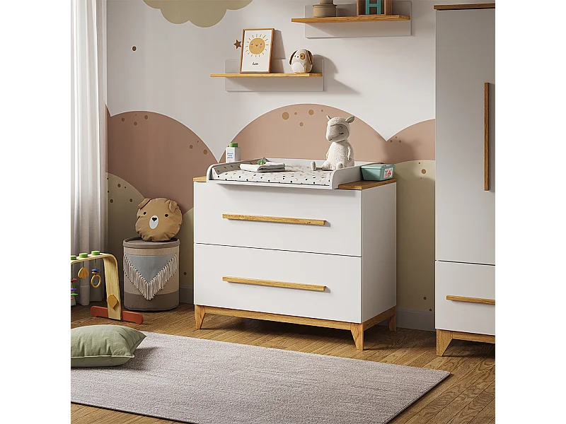 Commode à langer blanc 108x70x98 malia