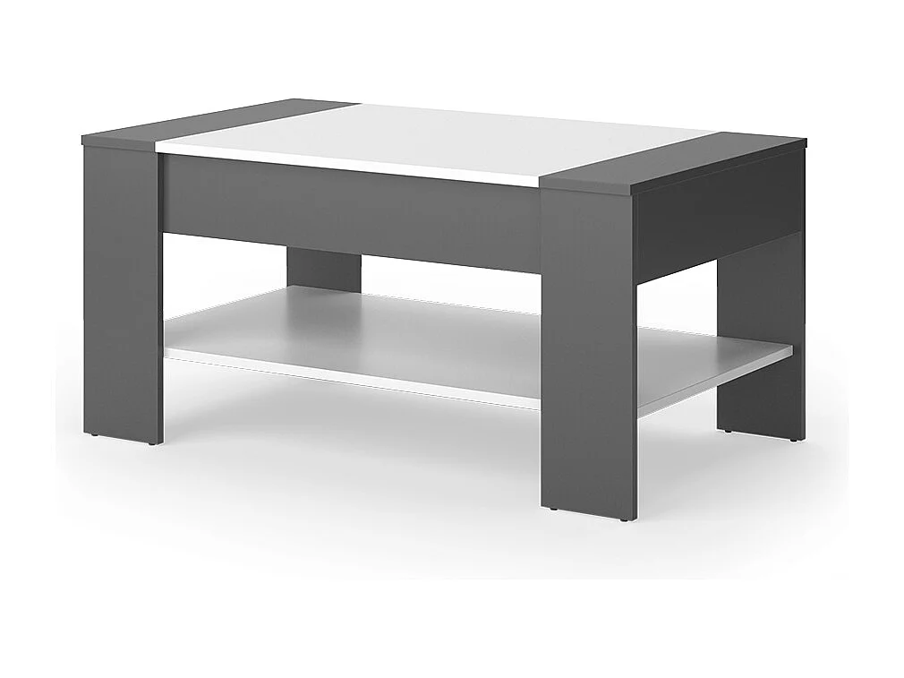 Table basse anthracite/blanc 99.6x58.8x48.2 august
