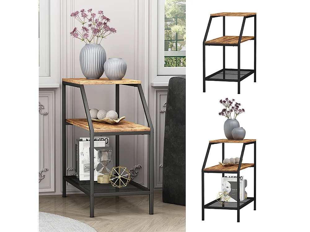 Table basse chêne rustique 30x60x61.5 fyrk