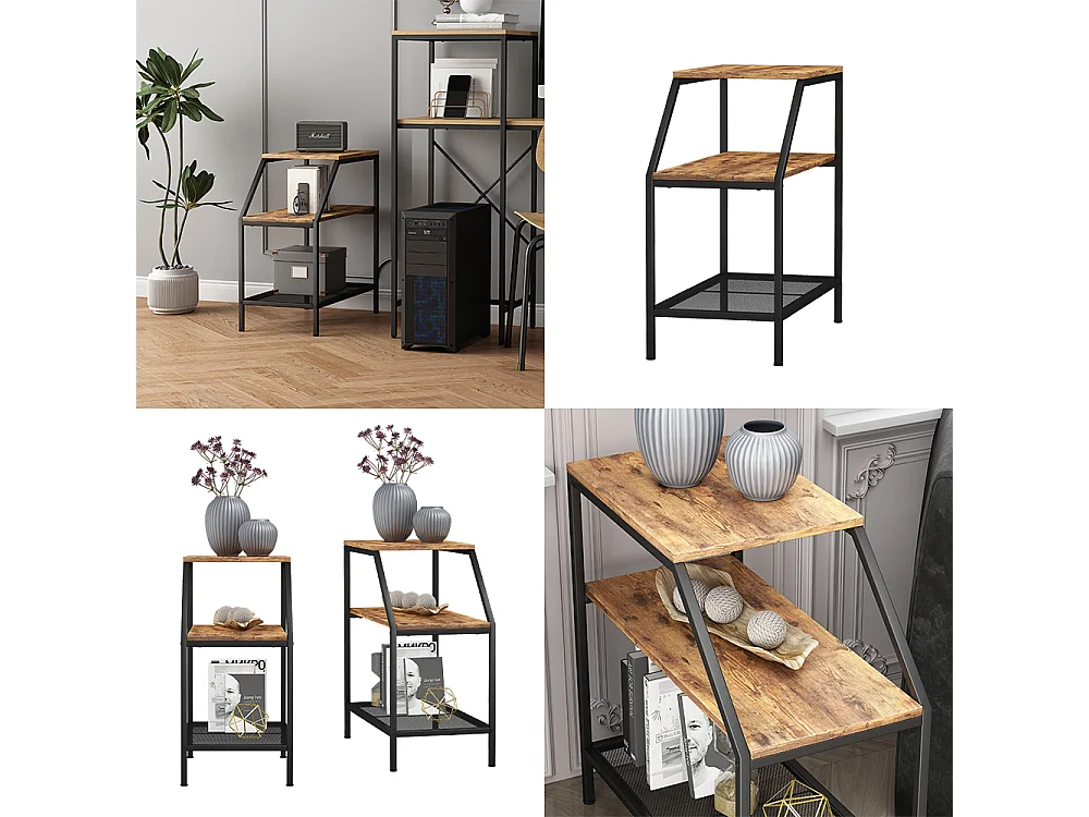 Table basse chêne rustique 30x60x61.5 fyrk