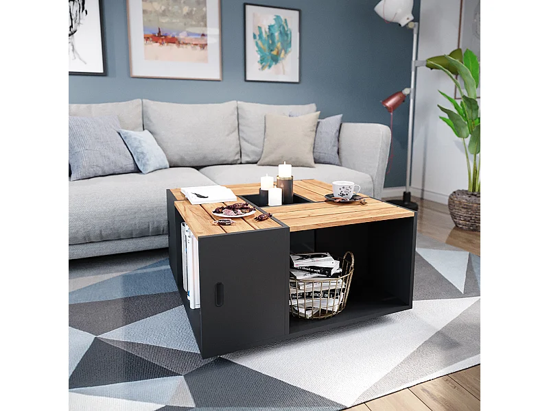 Couchtisch anthrazit 80x80x43 anton