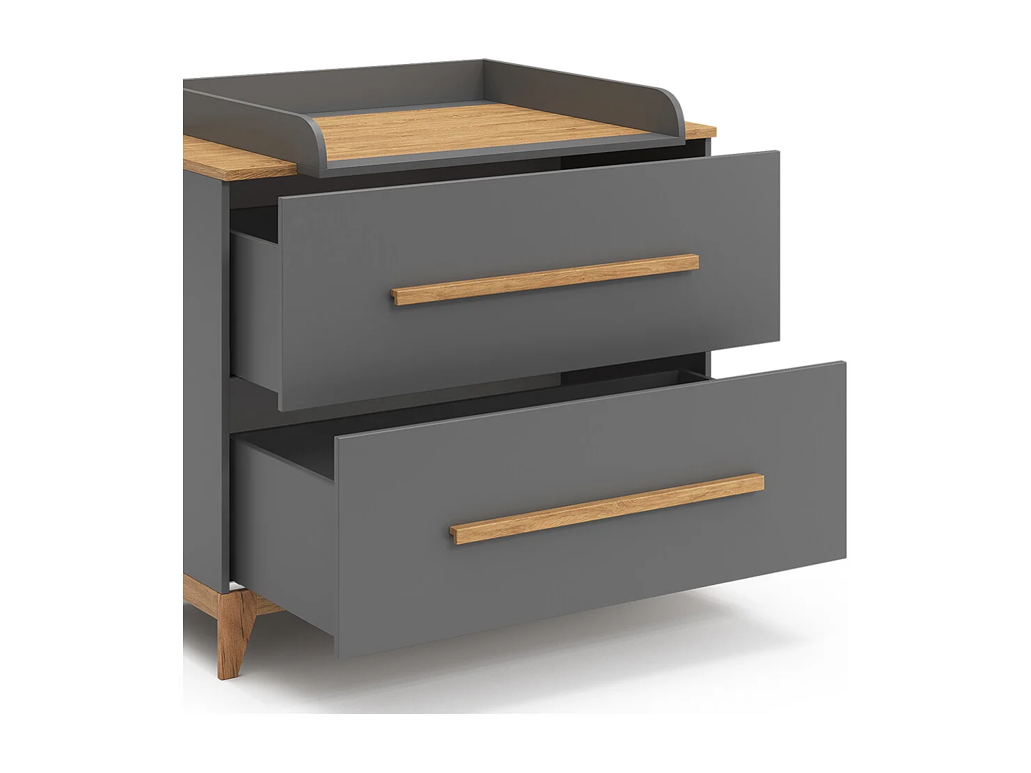 Commode à langer gris 108x70x98 malia