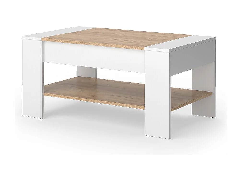 Table basse chêne blanc/force de lor 99.6x58.8x48.2 august