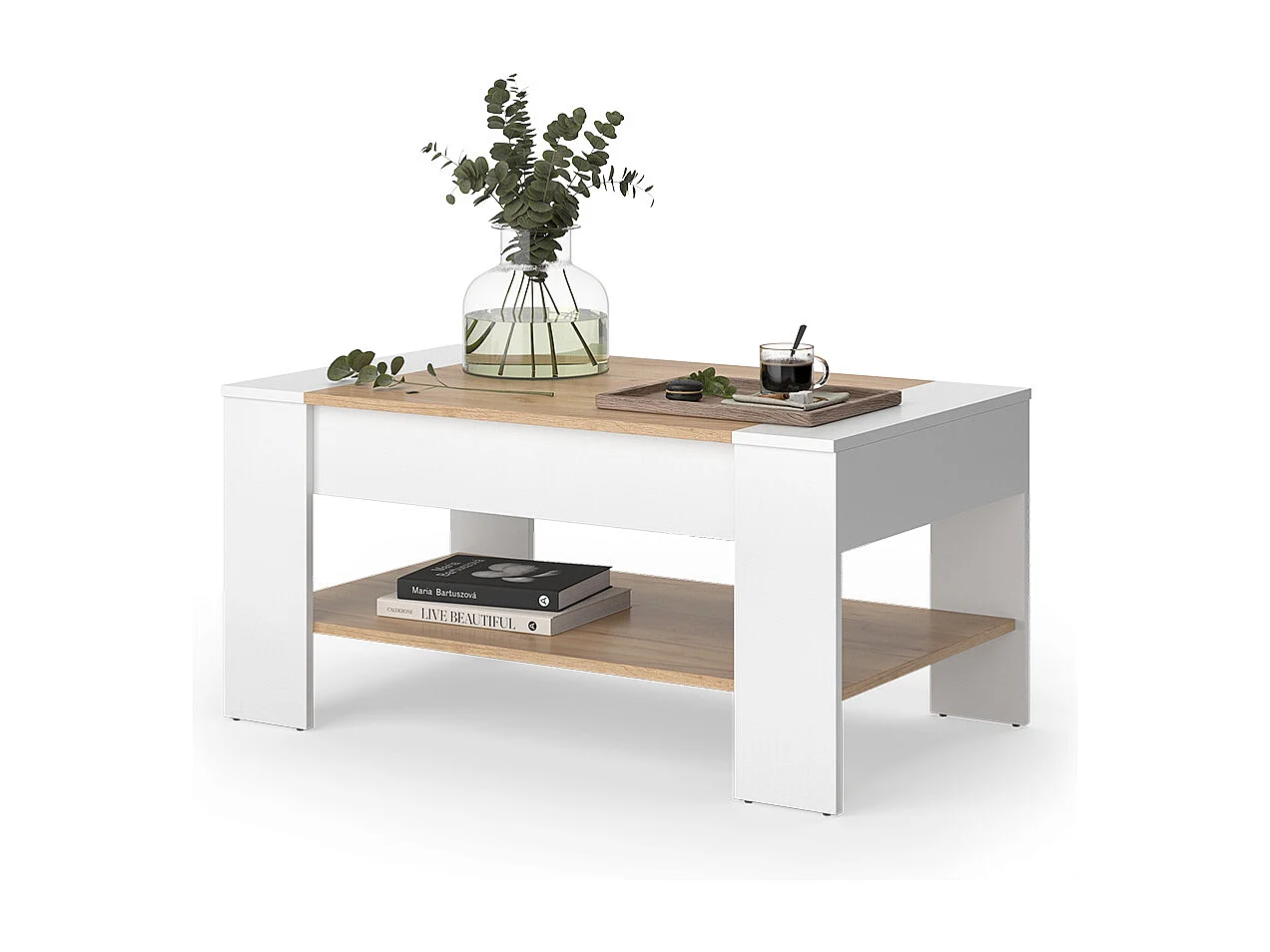 Table basse chêne blanc/force de lor 99.6x58.8x48.2 august