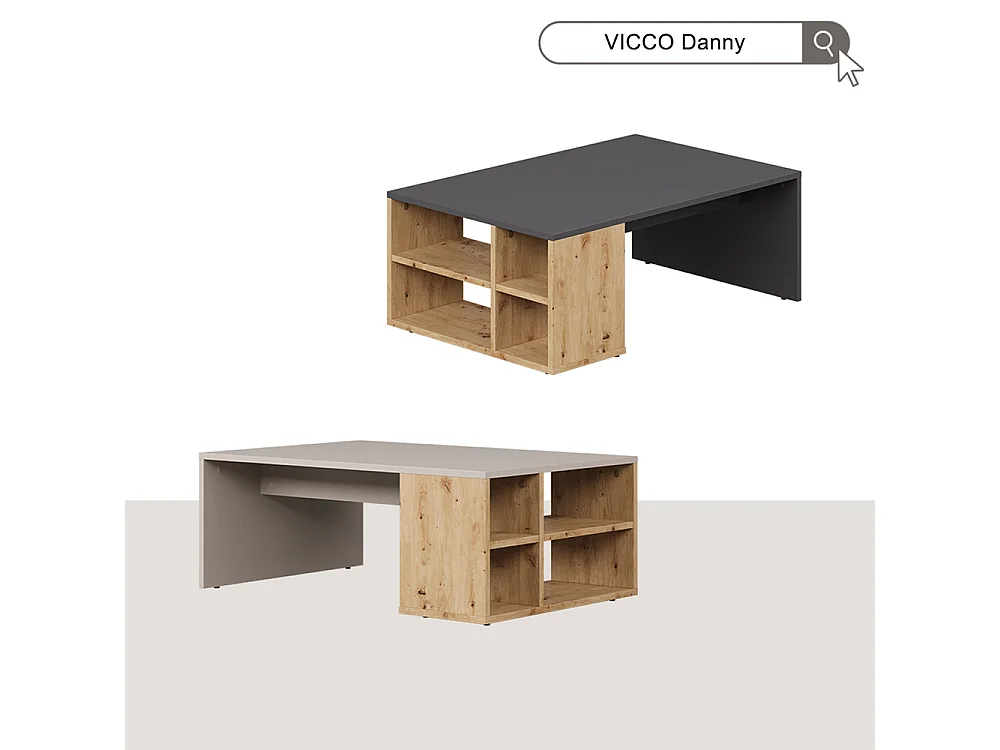 Couchtisch anthrazit 90x60x33.6 danny