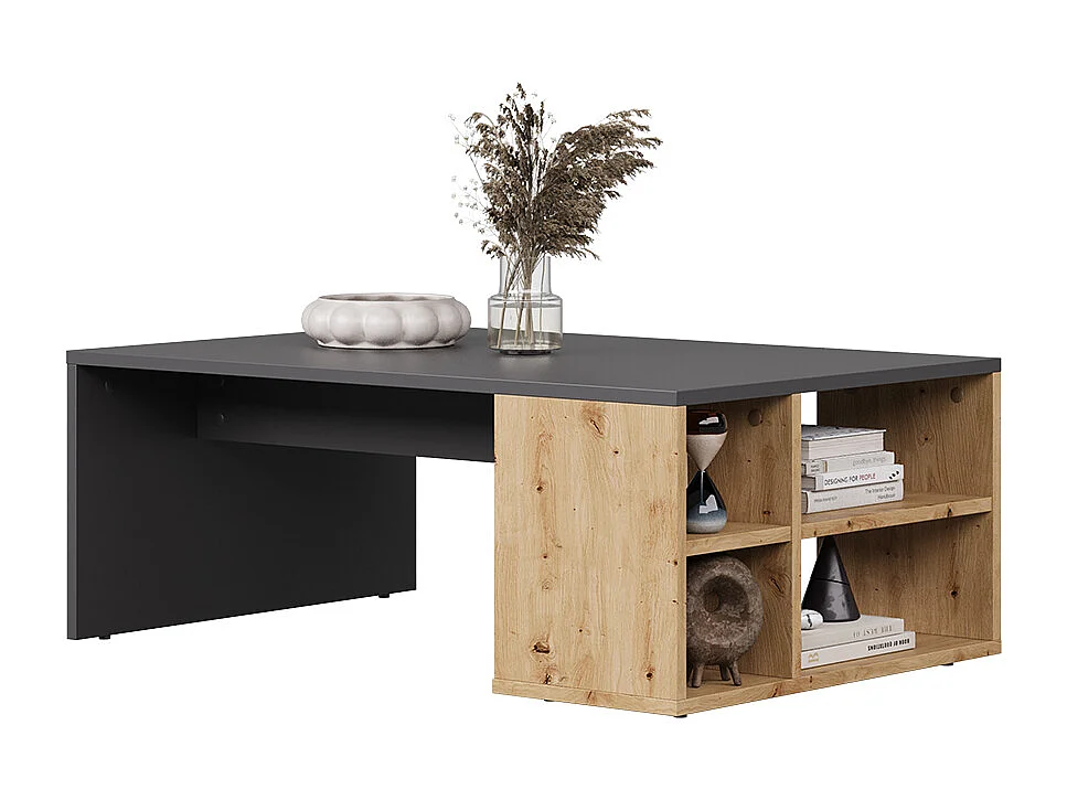 Table basse anthracite 90x60x33.6 danny