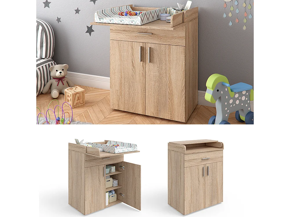 Commode à langer sonoma 75x50x100 lena