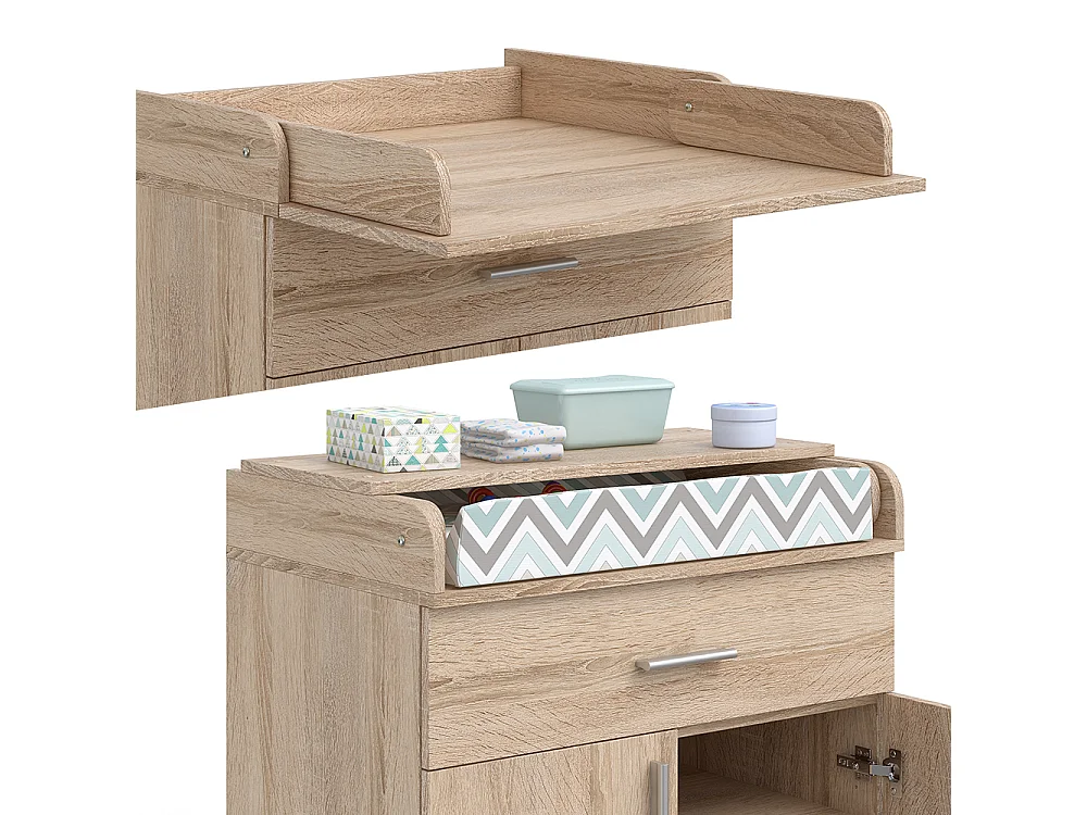 Commode à langer sonoma 75x50x100 lena