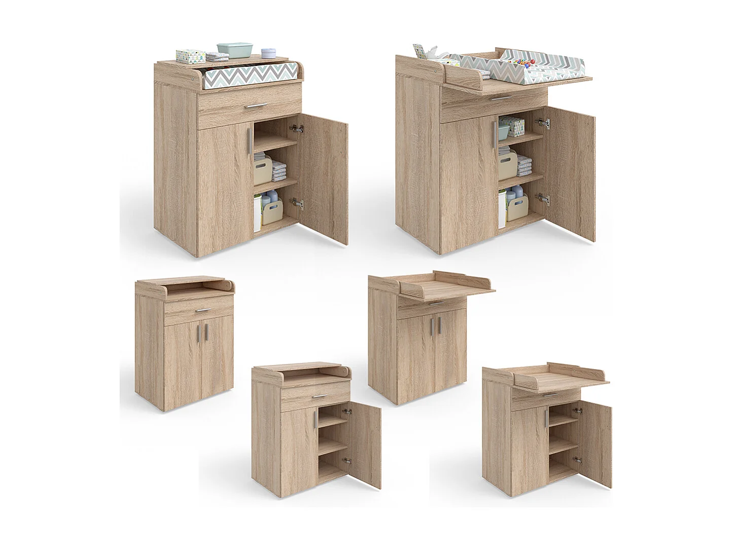 Commode à langer sonoma 75x50x100 lena