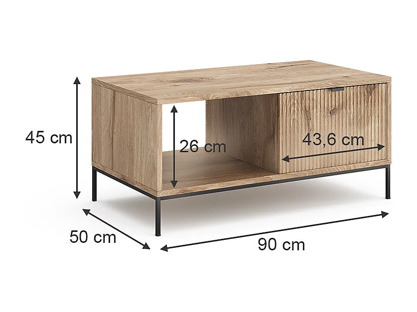 Couchtisch viking oak 90x50x45 eliza