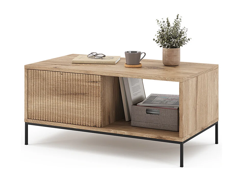 table basse chêne viking 90x50x45 eliza