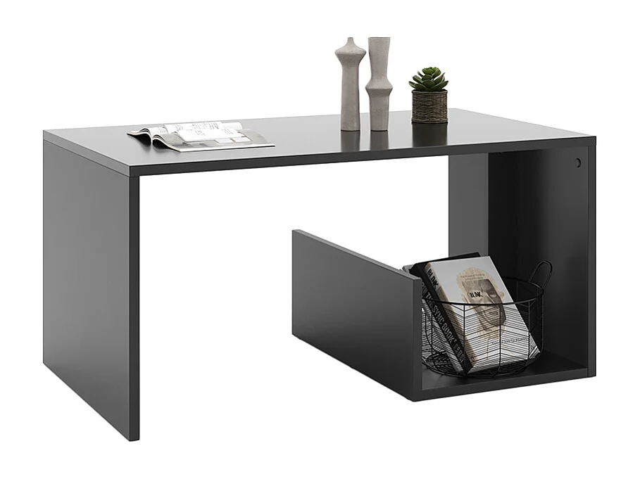 Table basse anthracite 80x46.6x40 lonar