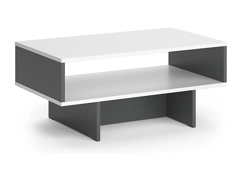 Salontafel wit/antraciet 80x46.2x35.4 josef