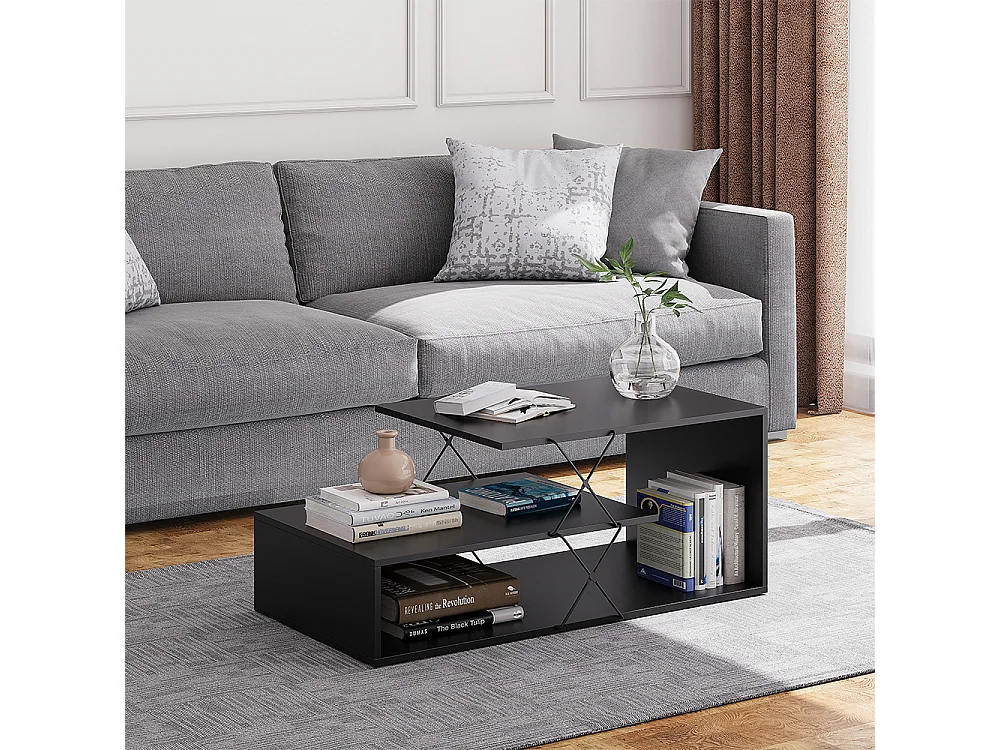 Table basse noir 100x50x40.5 nario