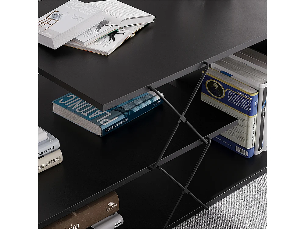 Table basse noir 100x50x40.5 nario