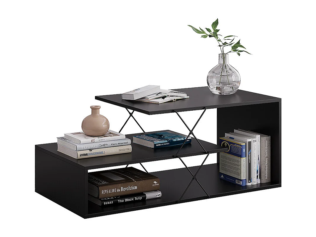 Table basse noir 100x50x40.5 nario