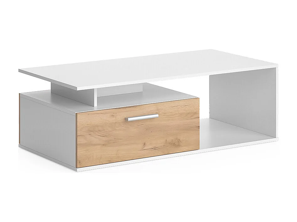 Table basse chêne blanc/force de lor 118x59x39.8 roland