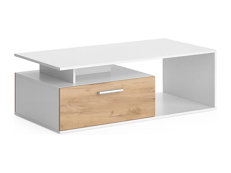 Table basse chêne blanc/force de lor 118x59x39.8 roland