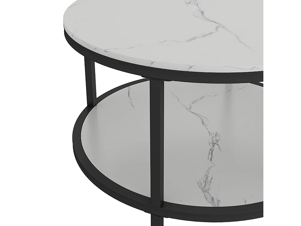 Table basse marbre blanc 80x80x46 ontario