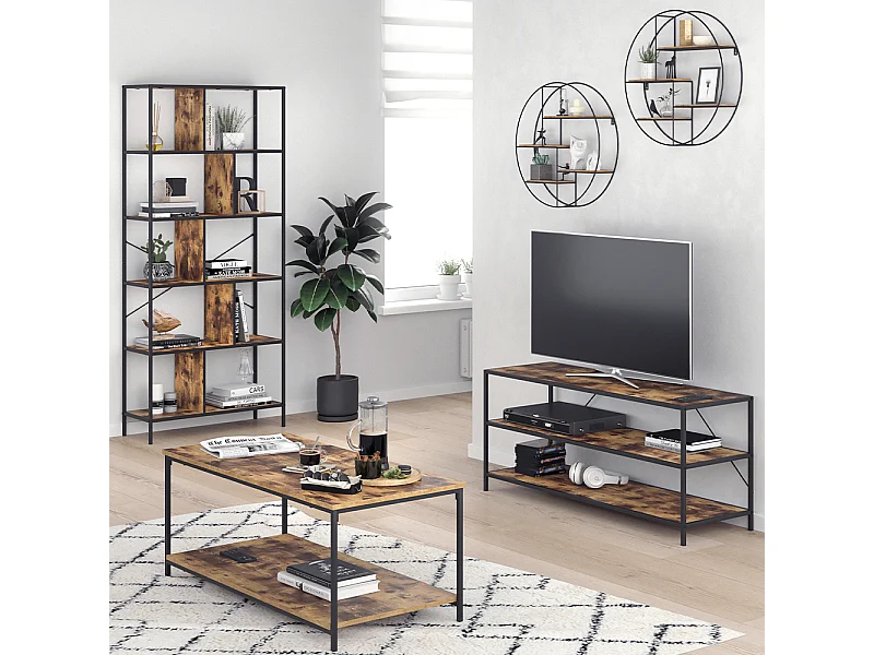 Mesa de centro madera antigua 108x52x45 fyrk