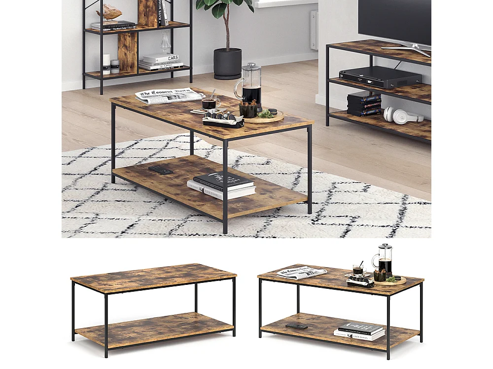 Couchtisch antikholz 108x52x45 fyrk