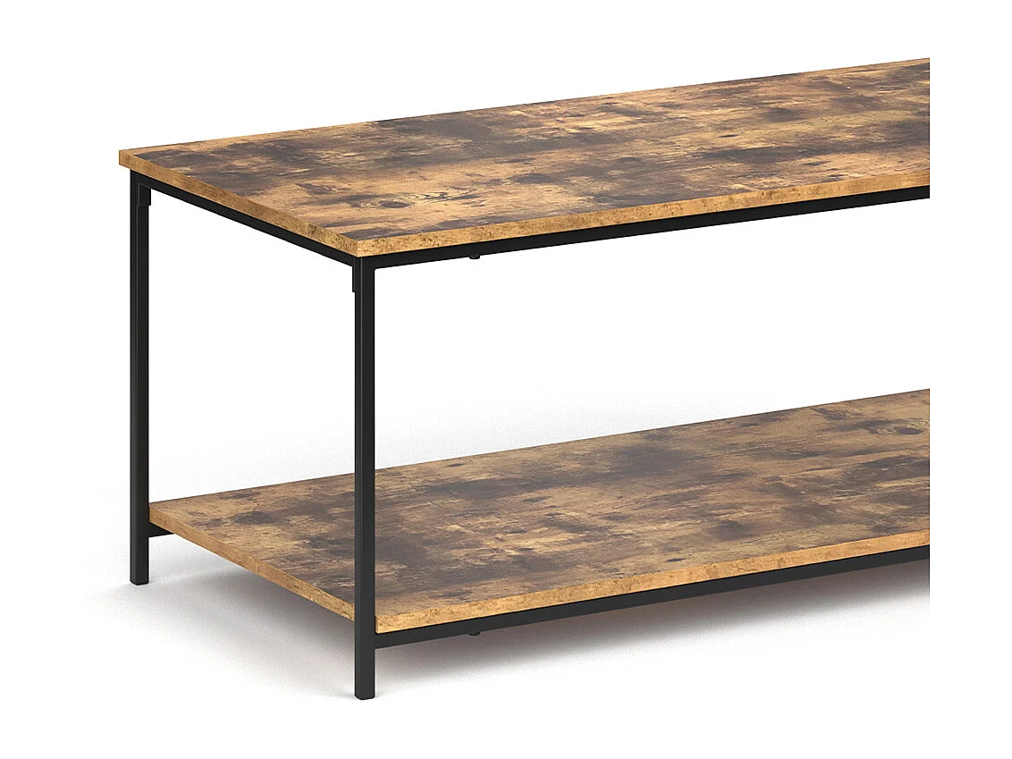 Table basse bois antique 108x52x45 fyrk