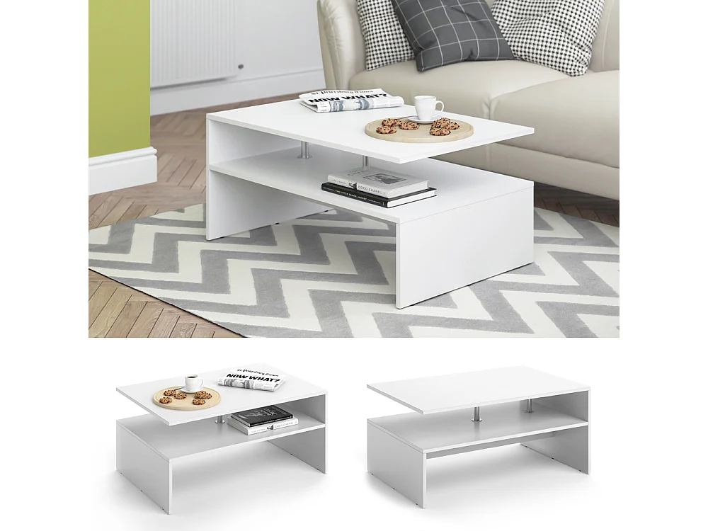 Couchtisch weiß 90x60x42 amato