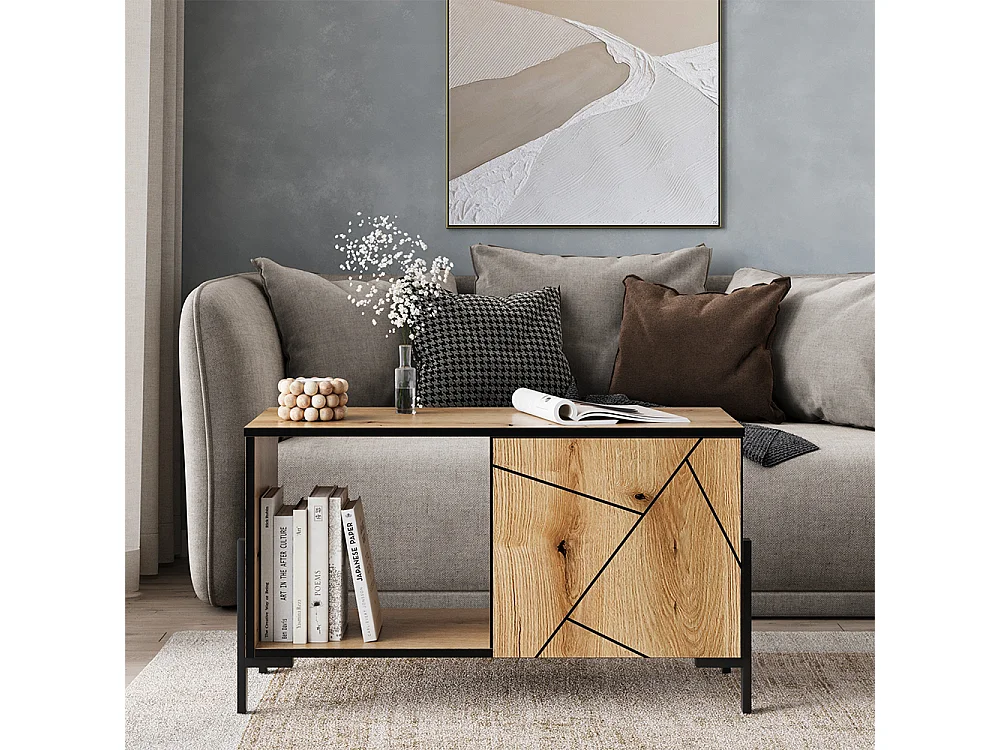 Couchtisch eiche 90x39.7x50 hatto