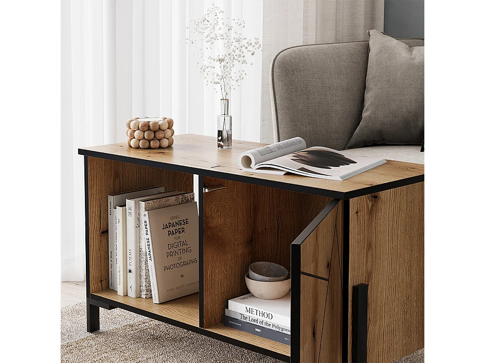 Couchtisch eiche 90x39.7x50 hatto