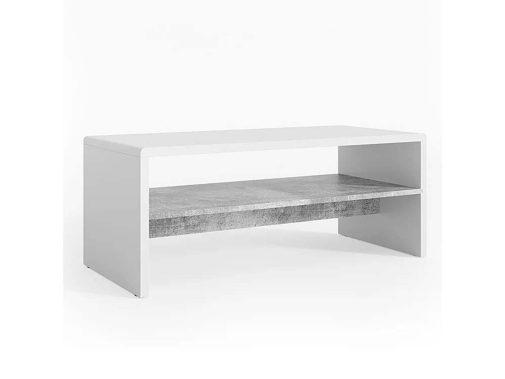 Couchtisch beton/weiß 99.6x39.8x40.1