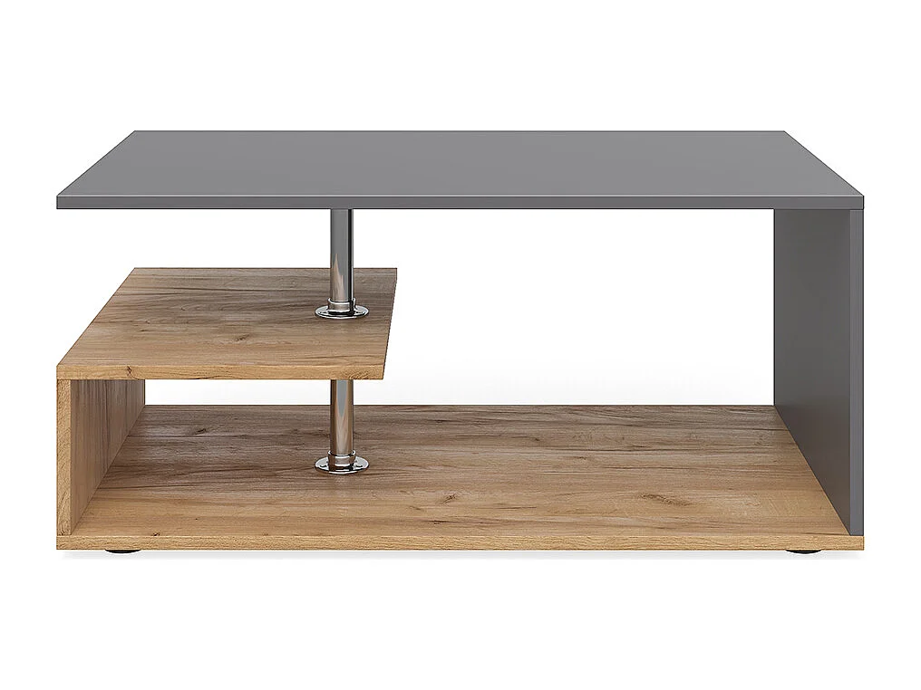 Table basse anthracite/chêne sable 91x52.6x41 guillermo