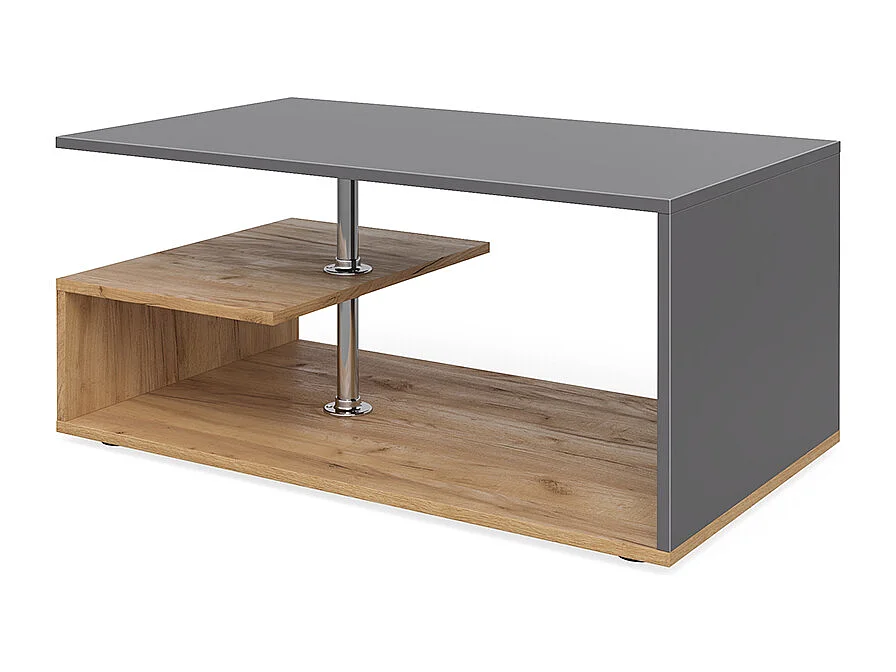 Table basse anthracite/chêne sable 91x52.6x41 guillermo