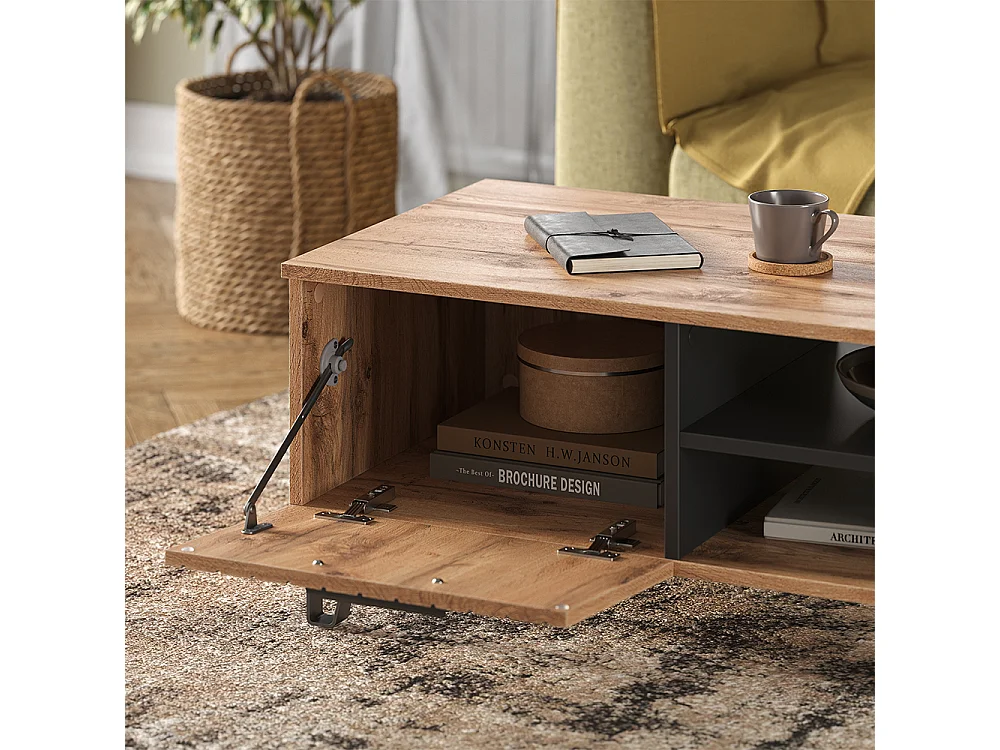 Couchtisch eiche wotan 90x50x40 amber