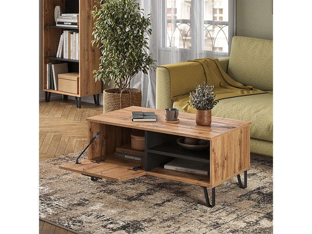 Couchtisch eiche wotan 90x50x40 amber