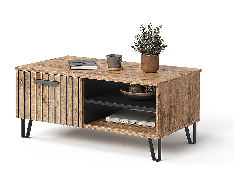 Couchtisch eiche wotan 90x50x40 amber