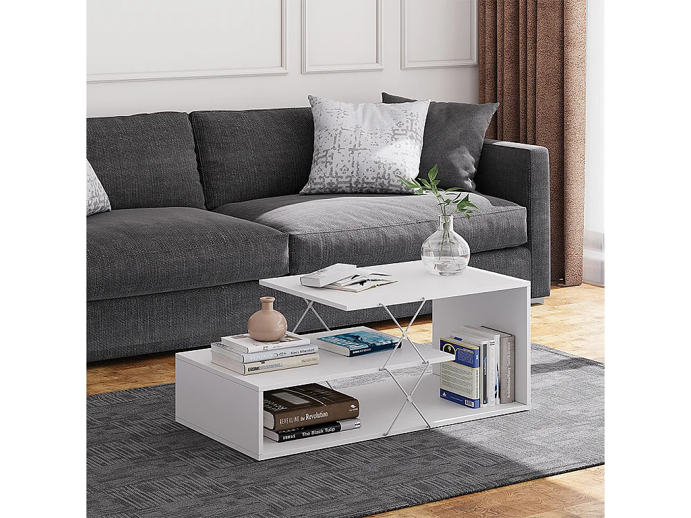 Couchtisch weiß 100x50x40.5 nario