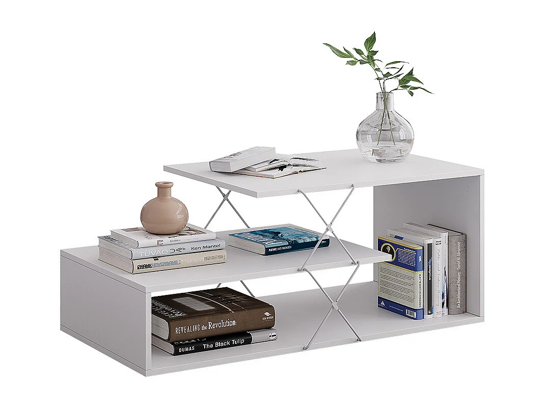 Table basse blanc 100x50x40.5 nario