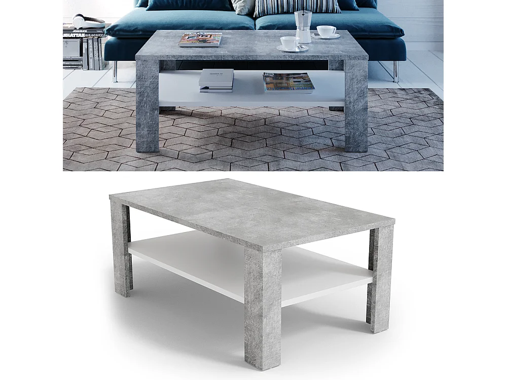 Table basse béton 100x60x42