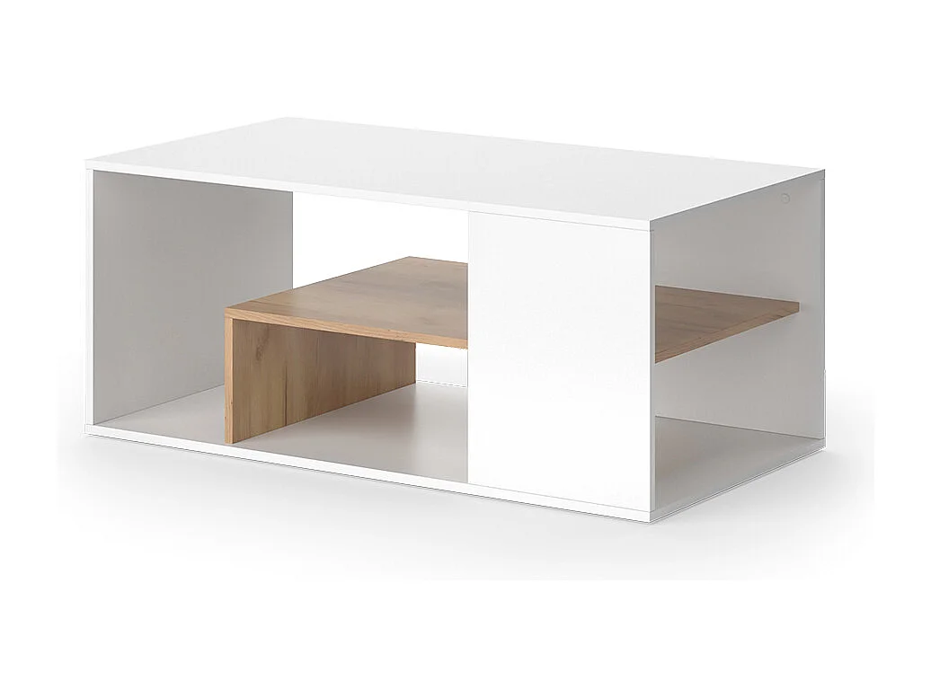 Table basse chêne blanc/force de lor 110x59x47 edgar