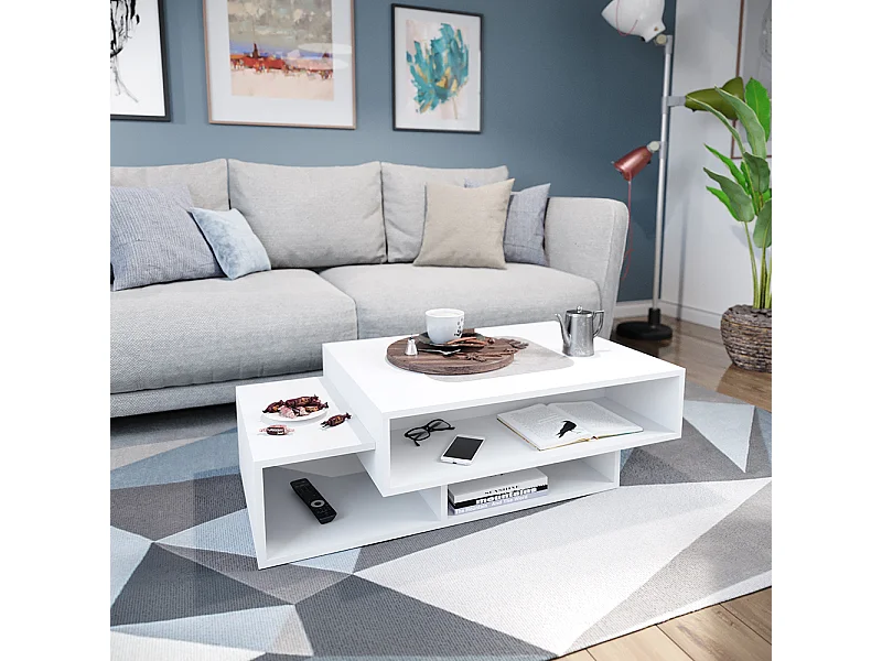 Couchtisch weiß 105x60x32 bari