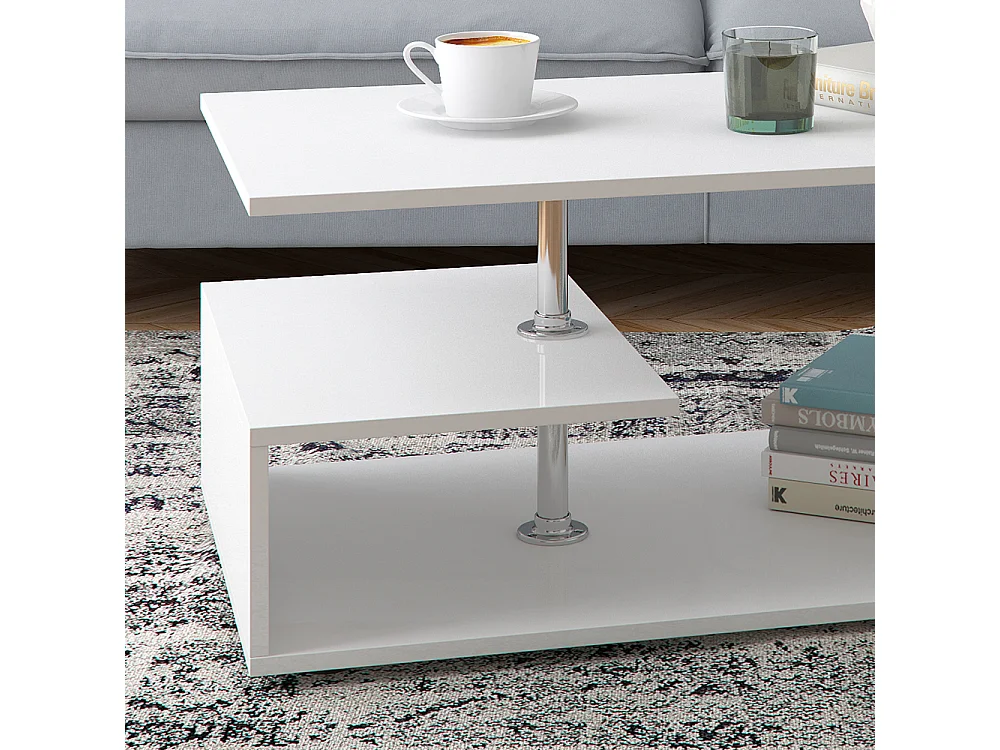 Table basse blanc 91x52.6x41 guillermo