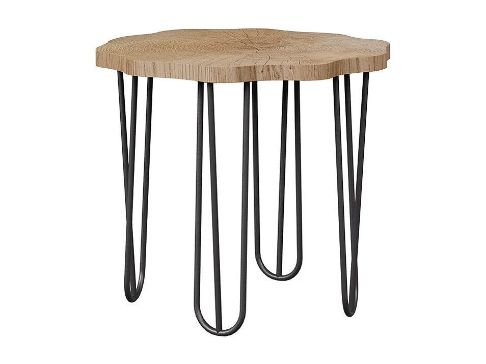 Table basse chêne 50x50x2.5 ringo