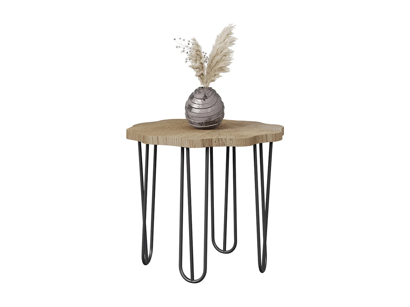 Table basse chêne 50x50x2.5 ringo