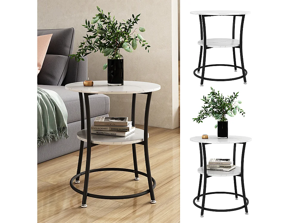 Couchtisch marmor weiß 50x50x55 quebec