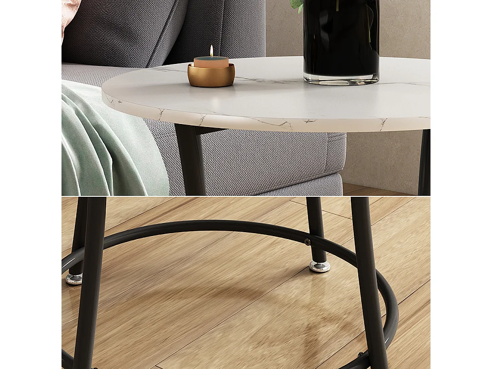 Couchtisch marmor weiß 50x50x55 quebec