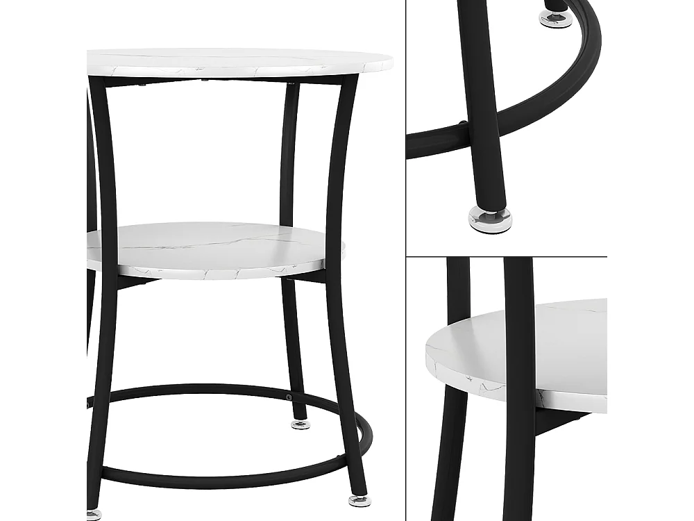 Couchtisch marmor weiß 50x50x55 quebec