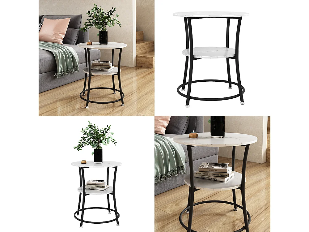 Couchtisch marmor weiß 50x50x55 quebec