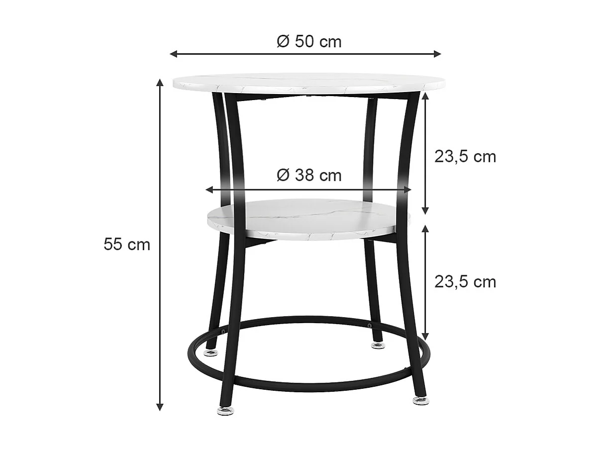 Table basse marbre blanc 50x50x55 quebec