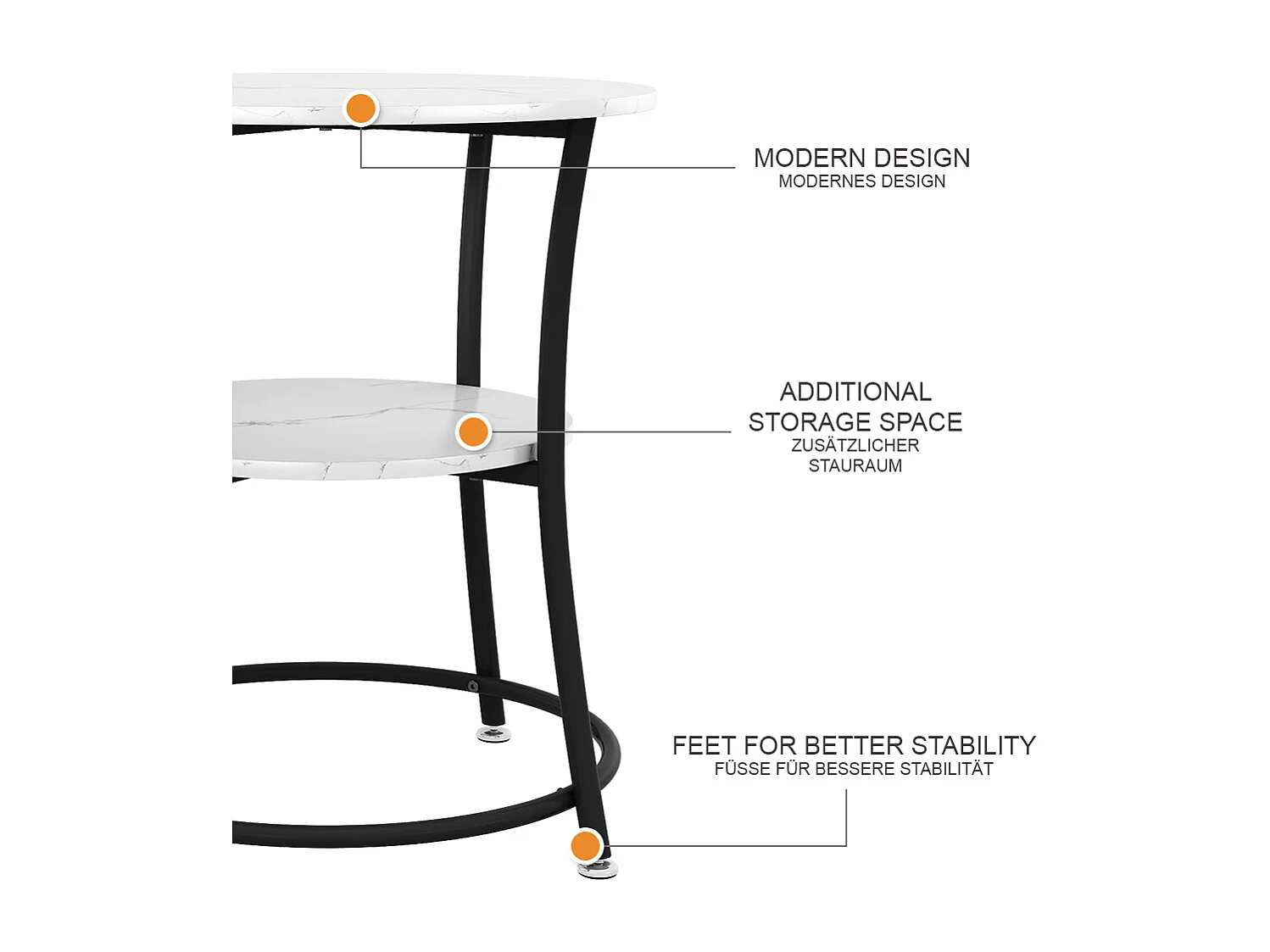 Table basse marbre blanc 50x50x55 quebec