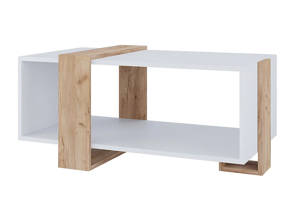 Table basse chêne blanc/force de lor 91.5x52x42.1 aven